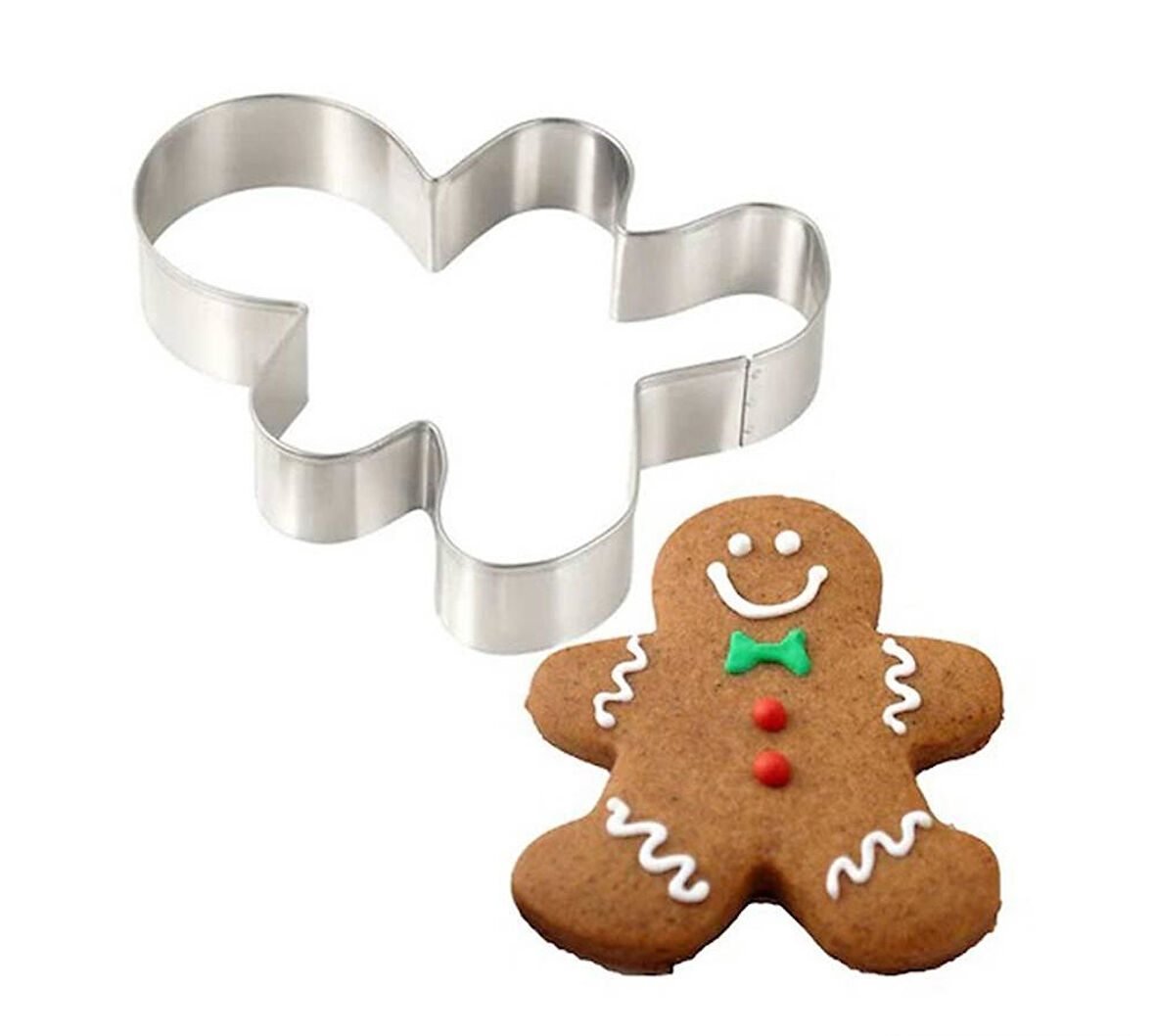 3B Trend 3 Parça Paslanmaz Metal Kurabiye Kalıbı Ginger Man Adam Kalıbı İnsan Kalıbı