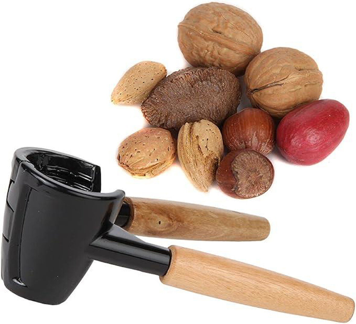 3B Trend Premium Kalite Ahşap Saplı Fındık ve Ceviz Kıracağı, Paslanmaz Çelik Kıracak