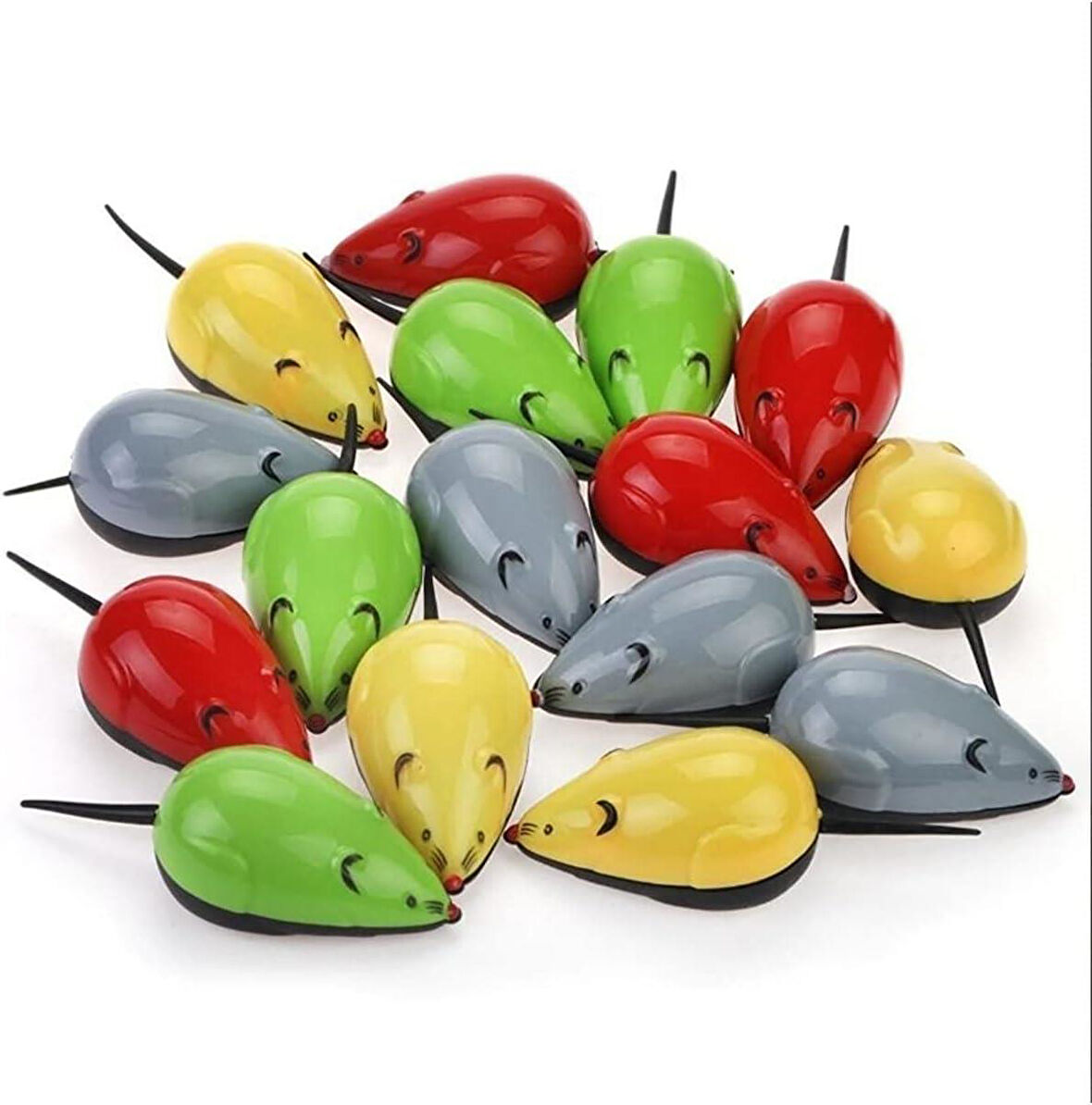 3B Trend Çek Bırak Fare Renkli Evcil Hayvan Kedi Oyuncağı