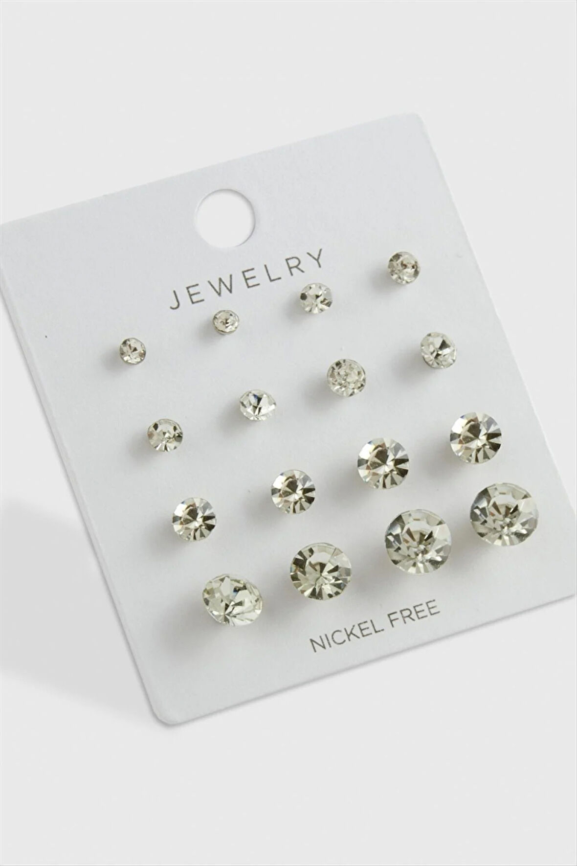 16 Adet Tek Taşlı Küpe