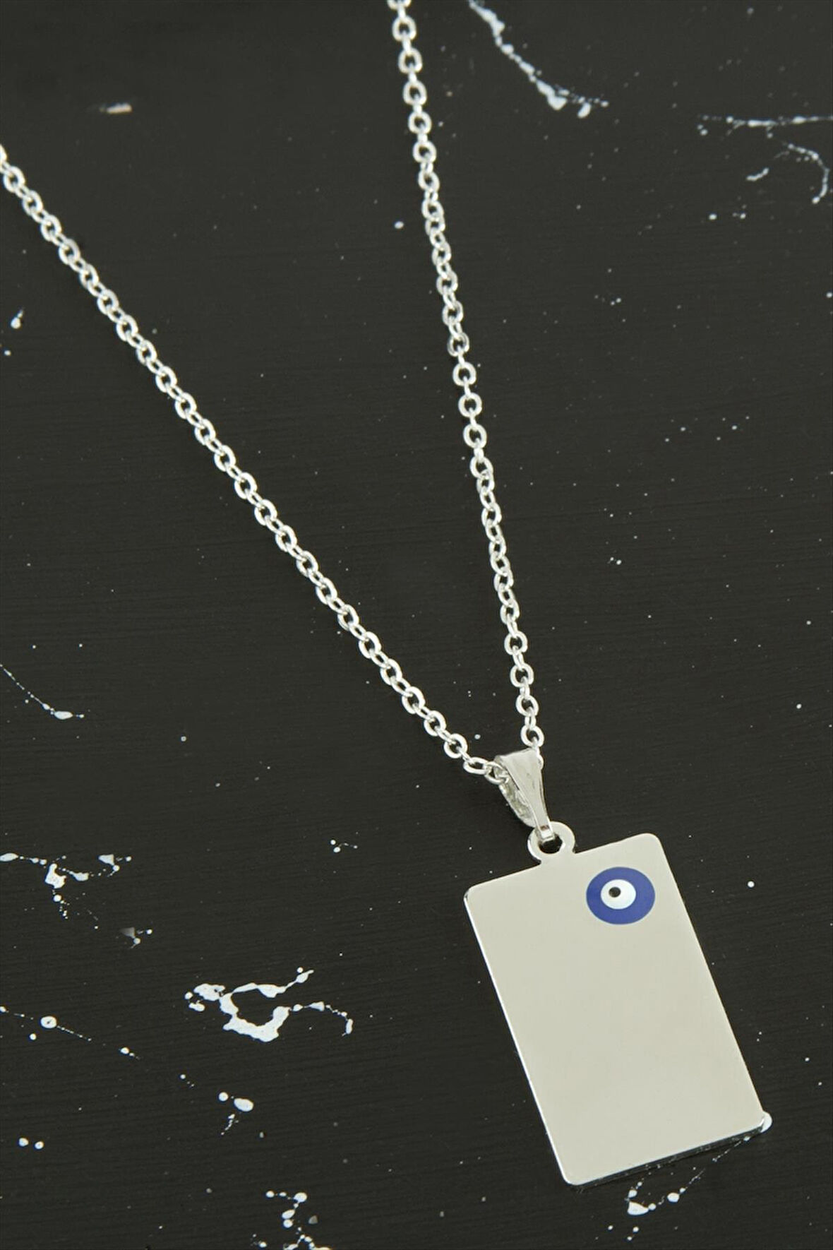 Dikdörtgen İsim Yazılabilir Kolye