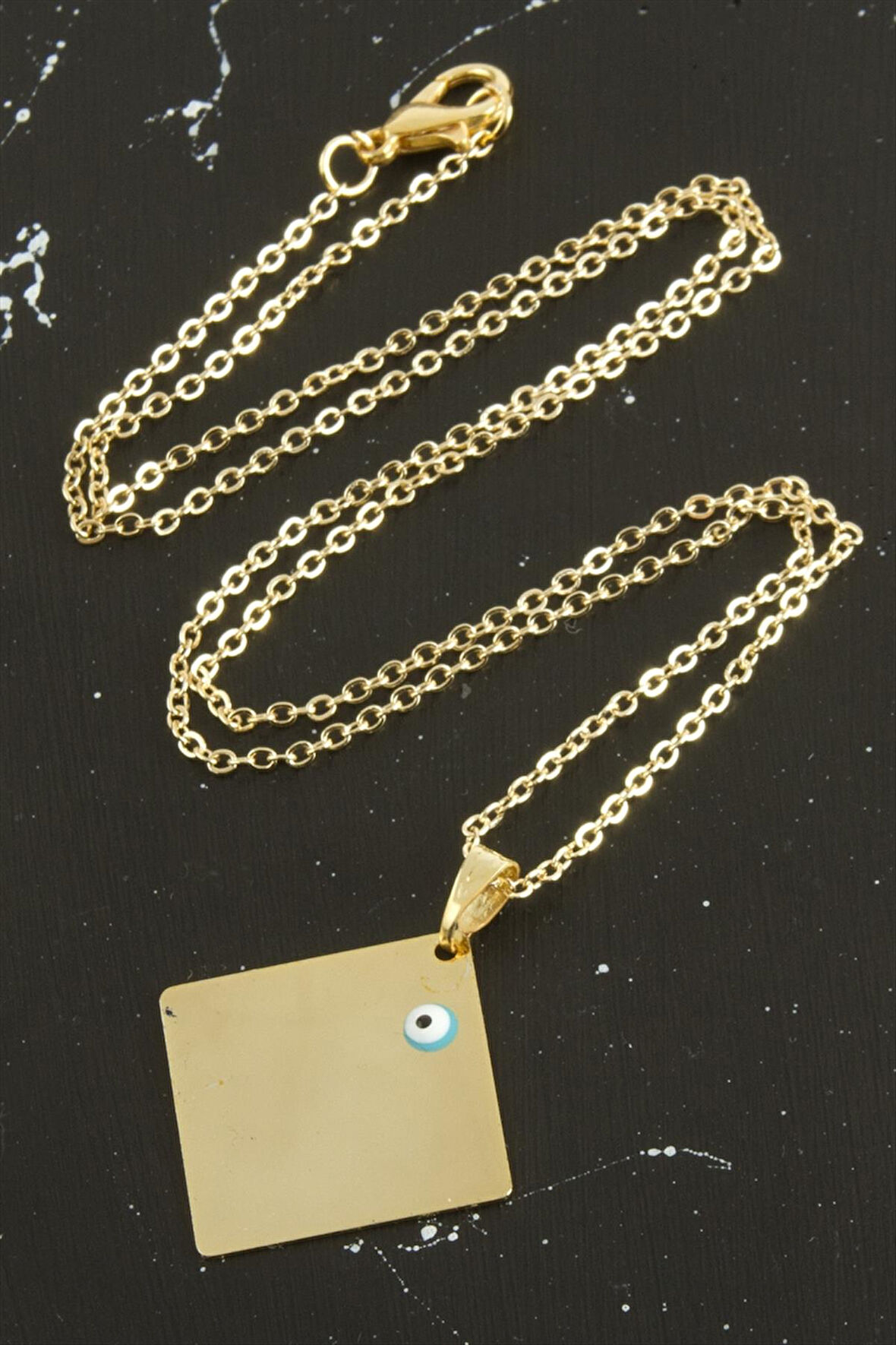 Kare İsim Yazılabilir Kolye