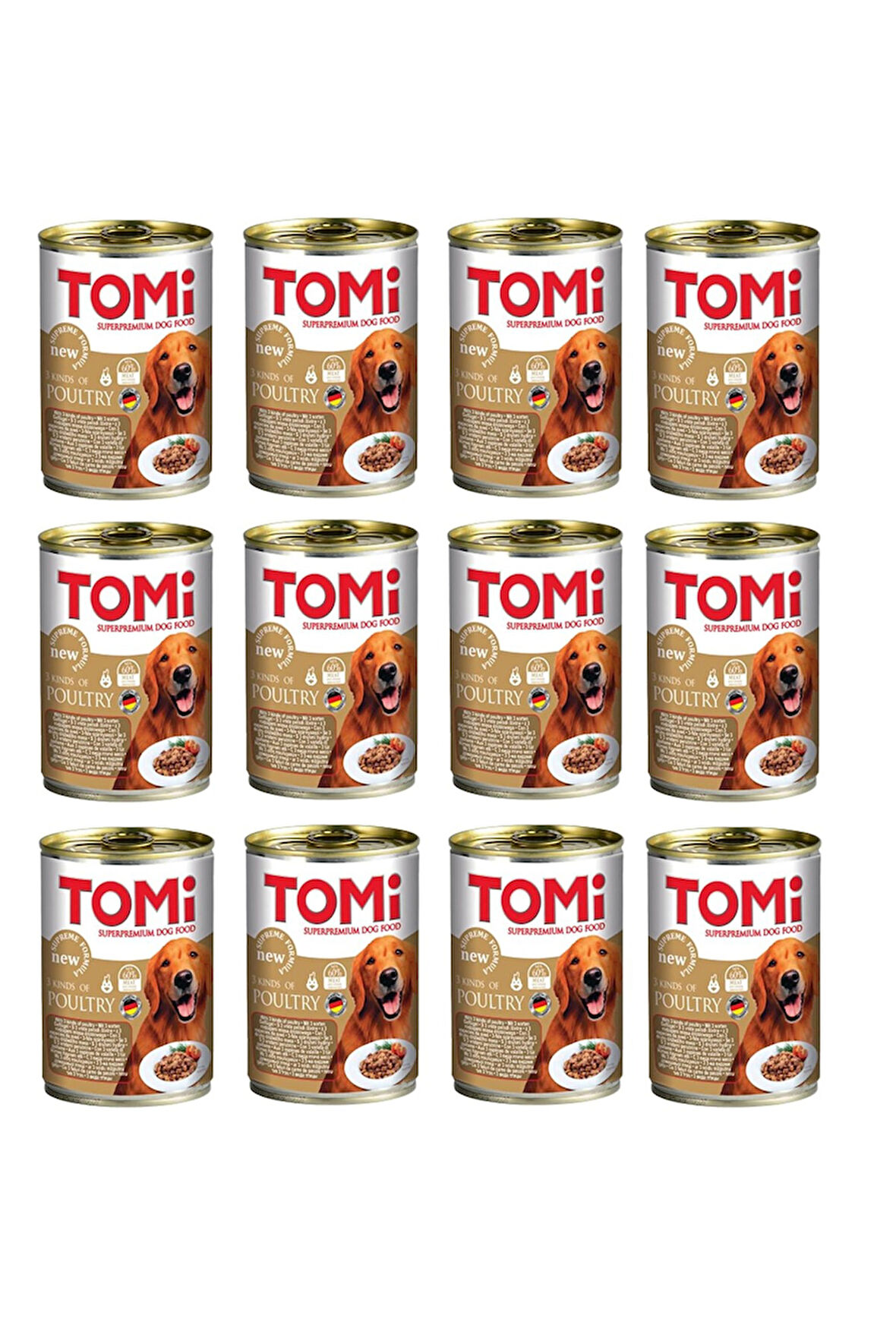Tomi Kümes Hayvanlı  Gravy Soslu Köpek Konservesi 400 Gr. X 12 Adet