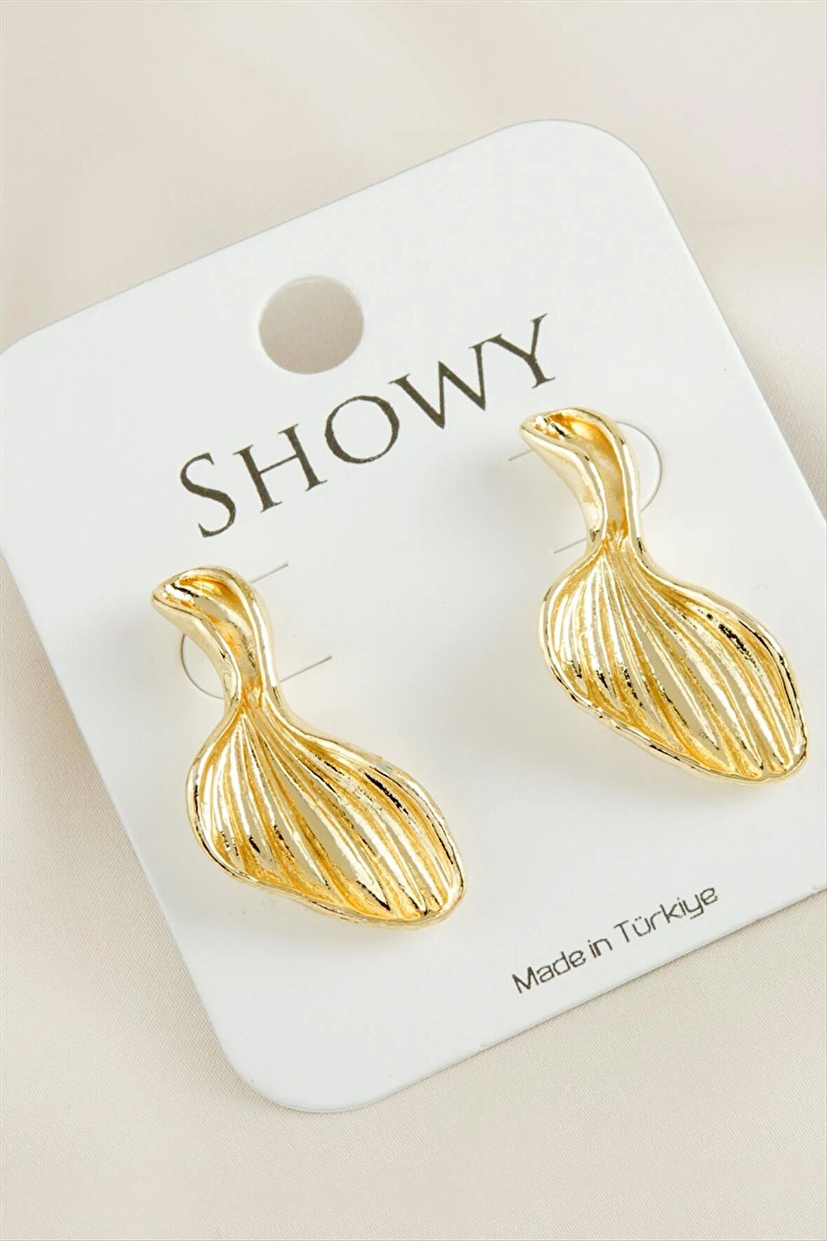 Deniz Kabuğu Tasarımlı Yeni Sezon Metal Küpe