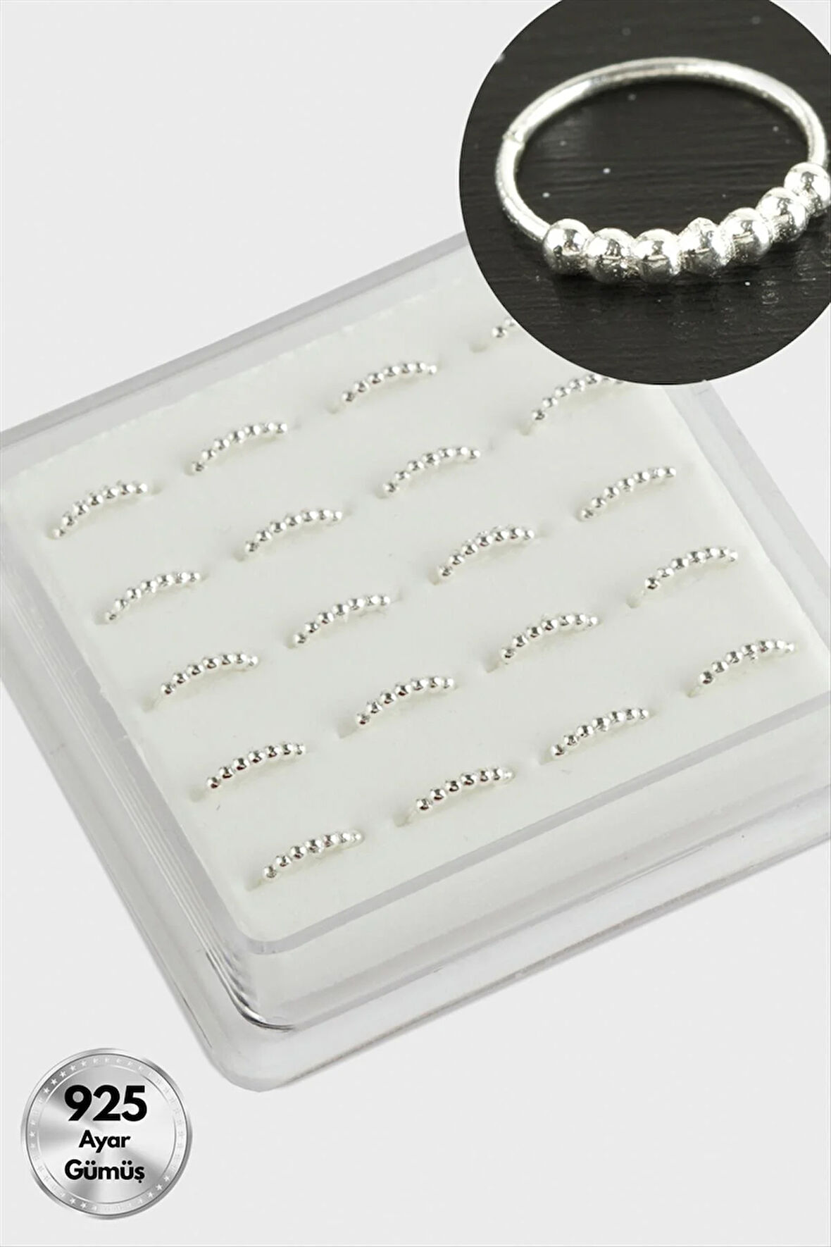 Noktalı Halka Gümüş Hızma 20 Adet