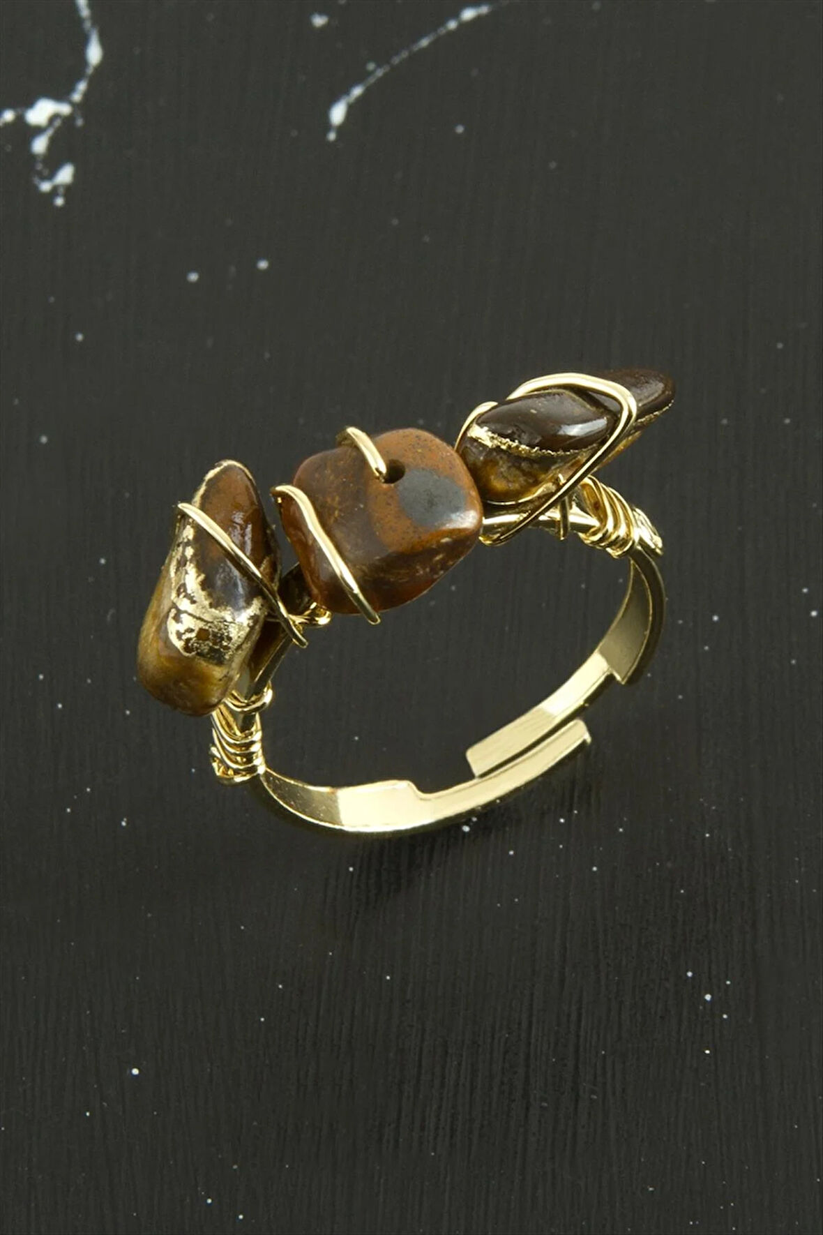 Kırık Doğaltaşlı Eklem Yüzük 1 Adet