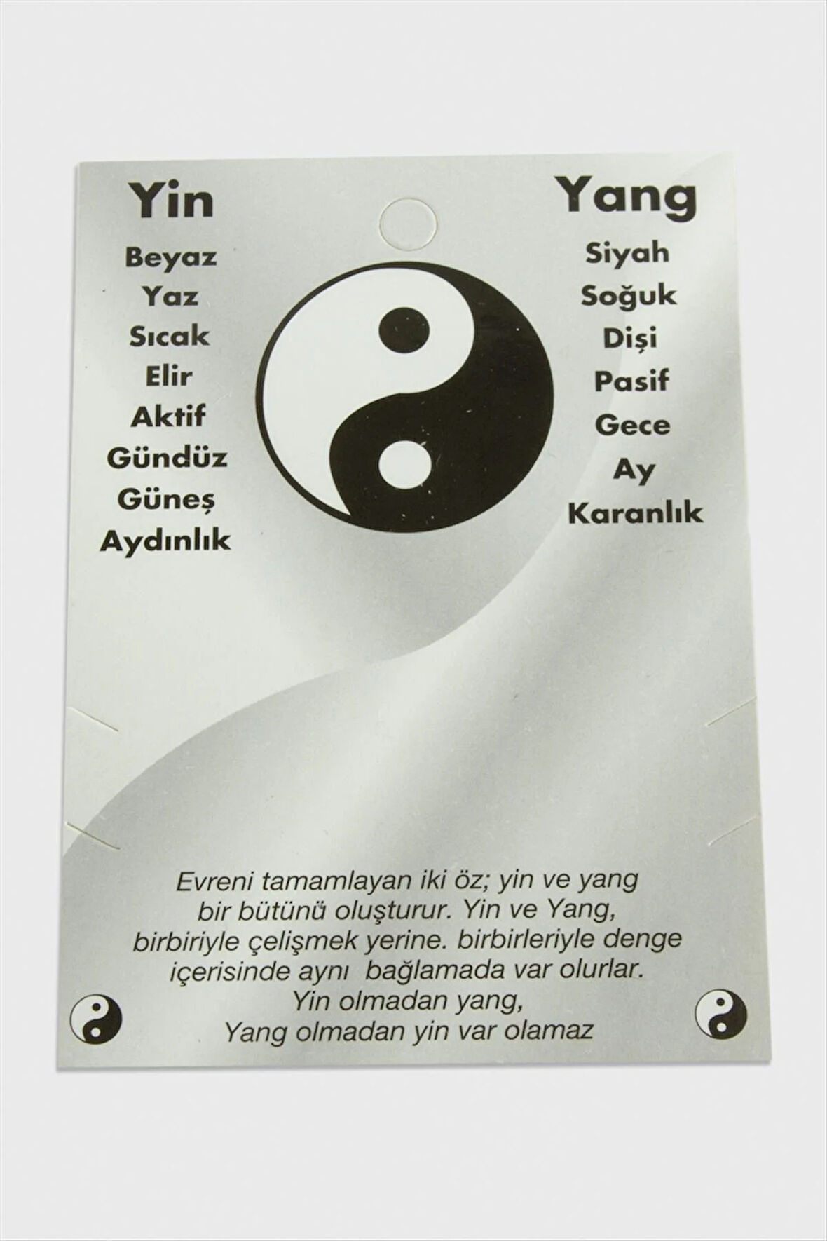 2'li Yin Yang Bileklik Kartı