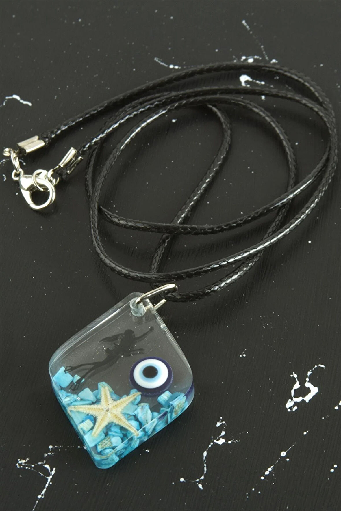 Deniz Yıldızı Beşgen Epoksi Kolye