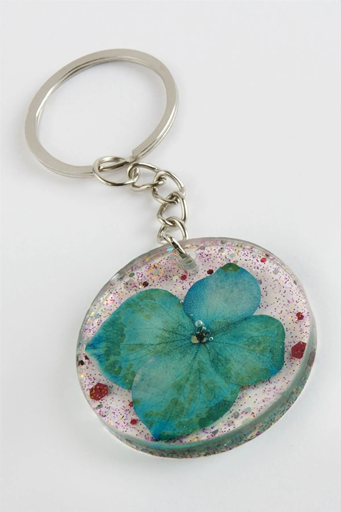 Ortanca Epoksi Anahtarlık