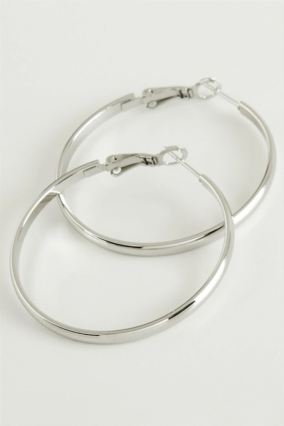 Lüks Çelik Halka Küpe 4,5 cm