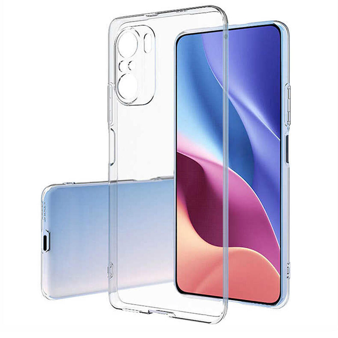 Gpack Xiaomi Poco F3 Kılıf Kamera Korumalı Şeffaf Silikon