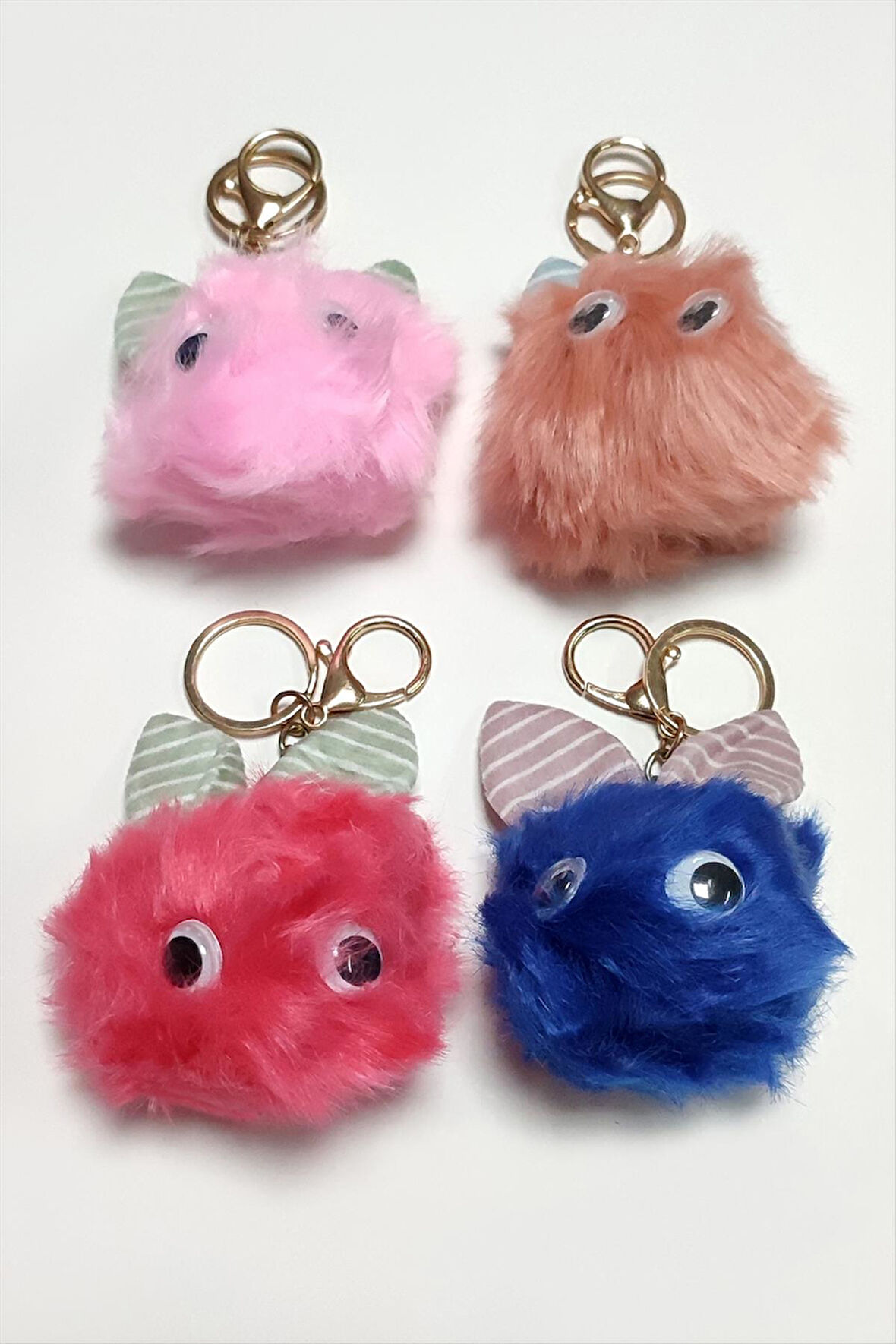 Kulaklı Tüylü Peluş Anahtarlık