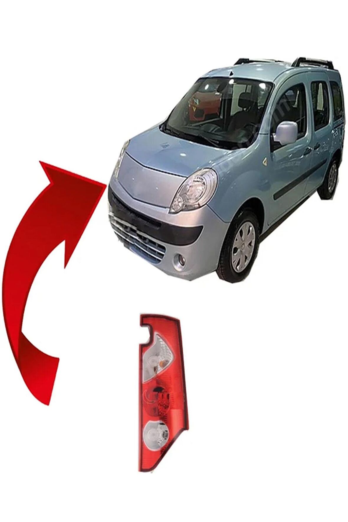 Renault Kangoo Sağ Arka Stop Lambası 2008--2012 Yana Açılan Kapı