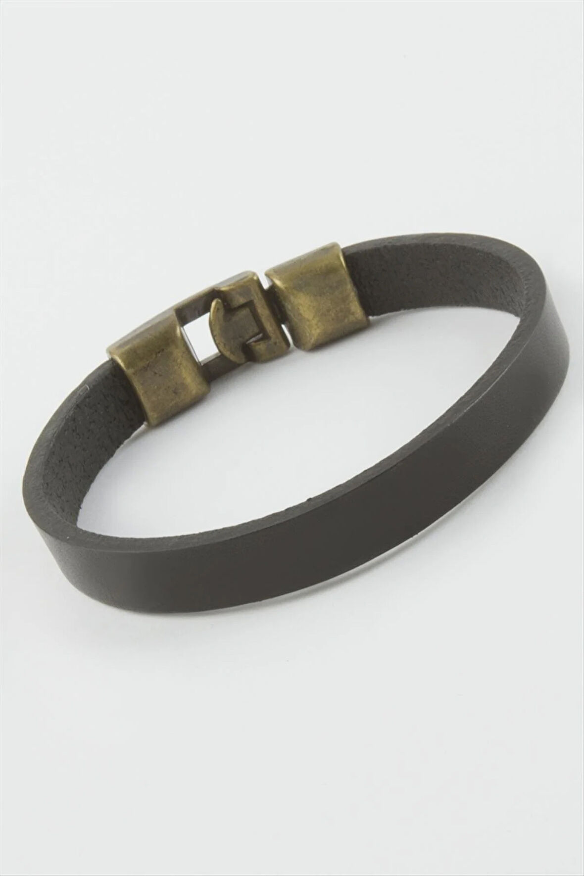 Siyah Suni Deri Bileklik