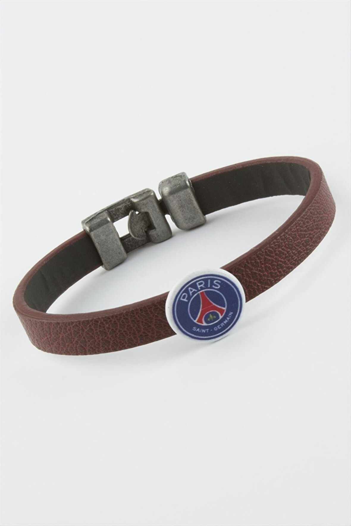 Bordo Renkli Suni Deri Bileklik