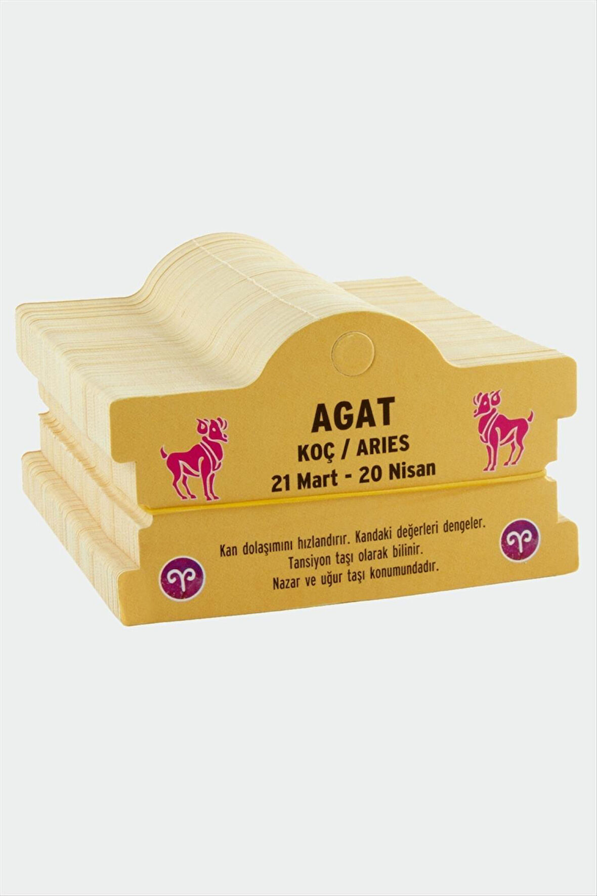 Agat  Koç Burç Bileklik Kartı