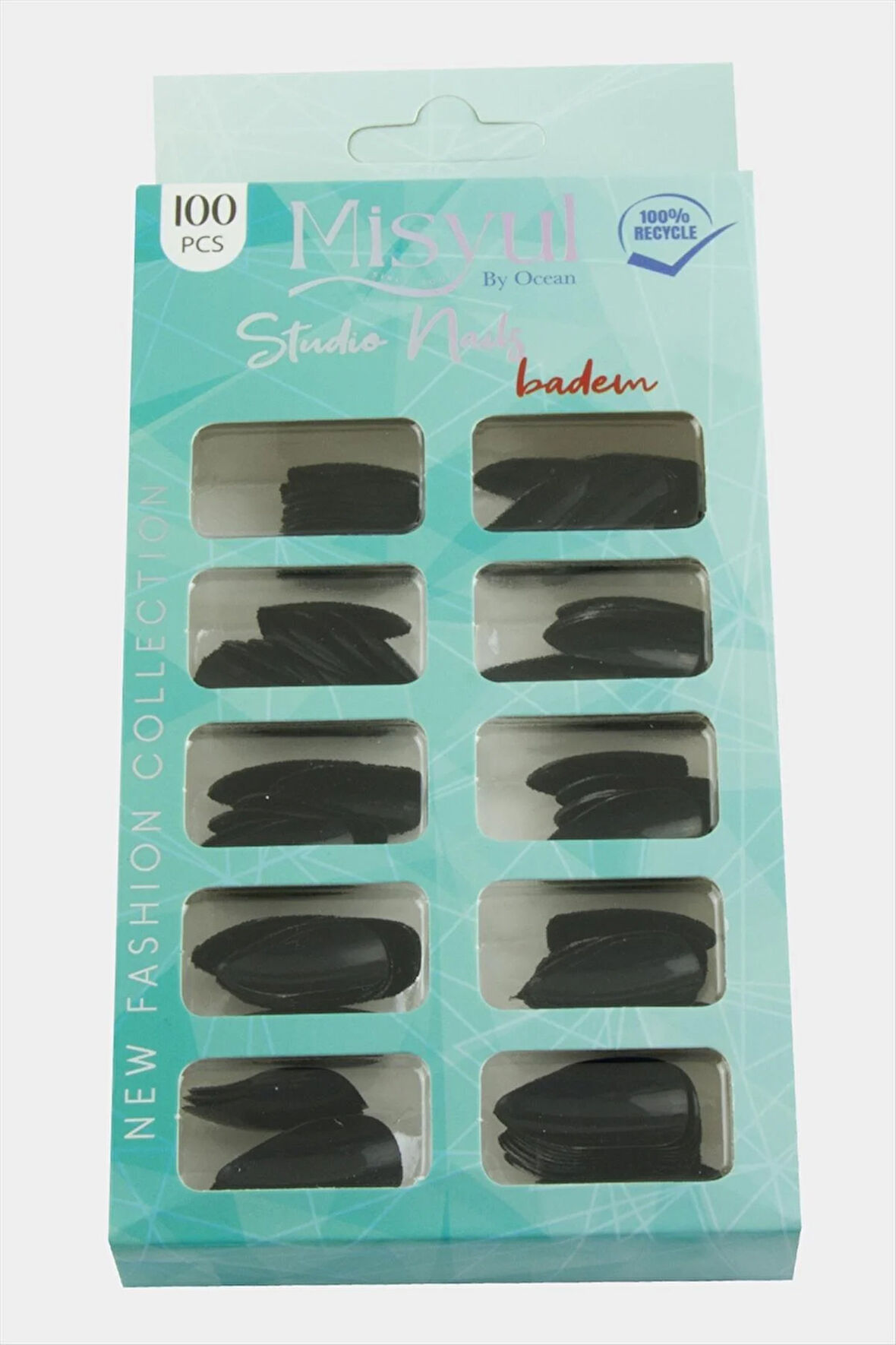 Misyul Badem Parlak Takma Tırnak 100 Adet