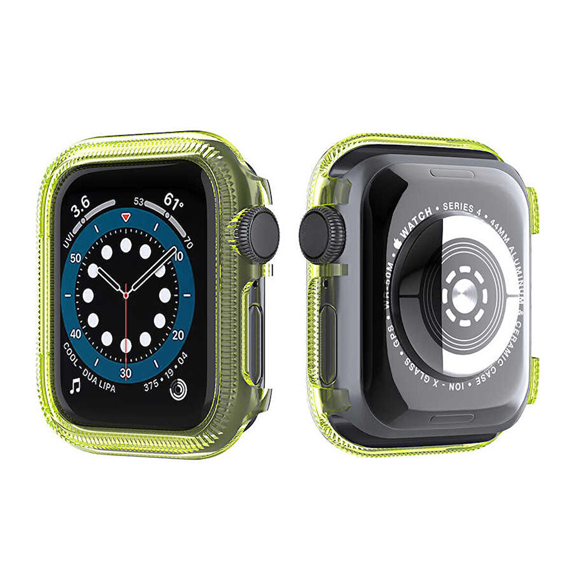 Gpack Apple Watch Series 3 4 5 6 38mm Kordon Önü Arkası Açık Renkli Silikon