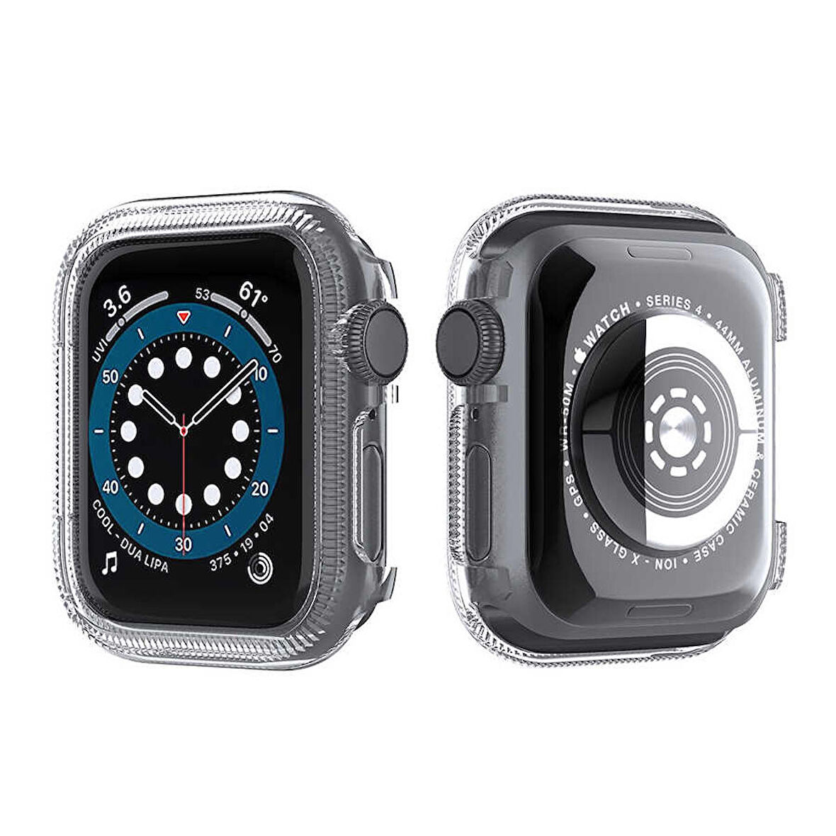 Gpack Apple Watch Series 3 4 5 6 40mm Kordon Önü Arkası Açık Renkli Silikon
