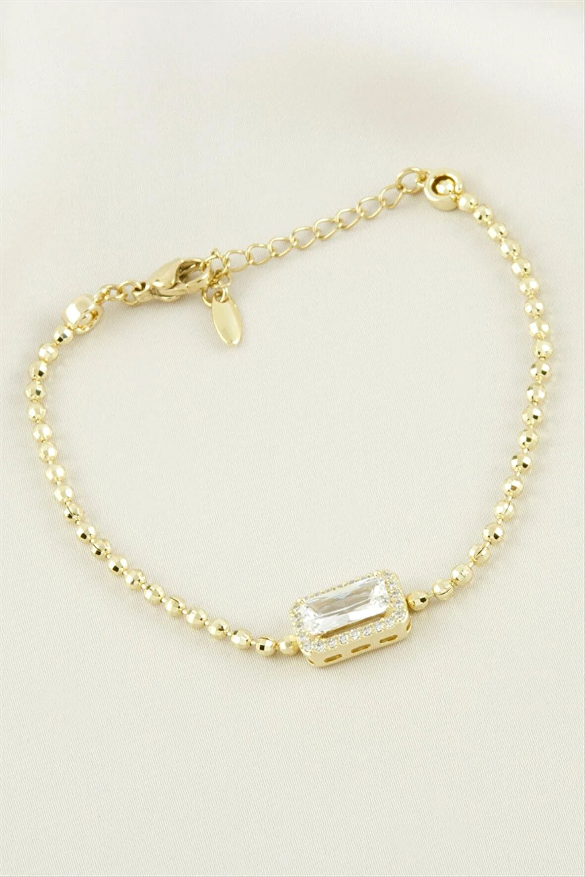 Xuping Kare Zirkon Taşlı Lüks Çelik Bileklik