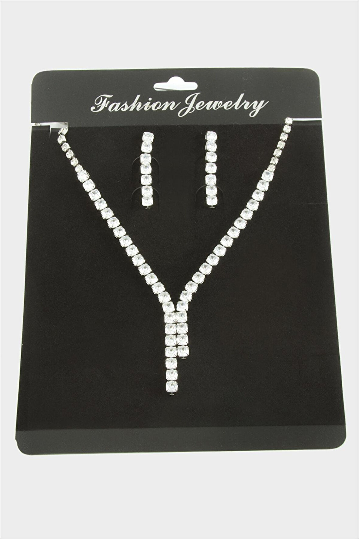 Tamtur Zirkon Taşlı Lüks Set Kolye 5 mm