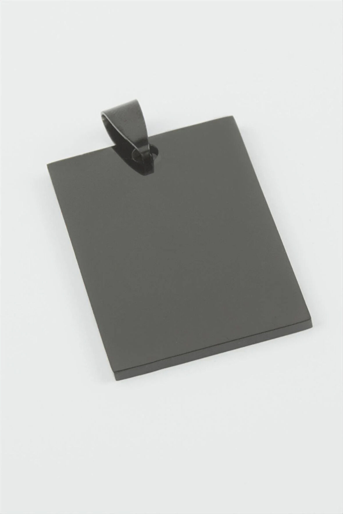 Dikdörtgen İsim Yazılabilir Çelik Kolye Ucu 2,2*3,7 cm