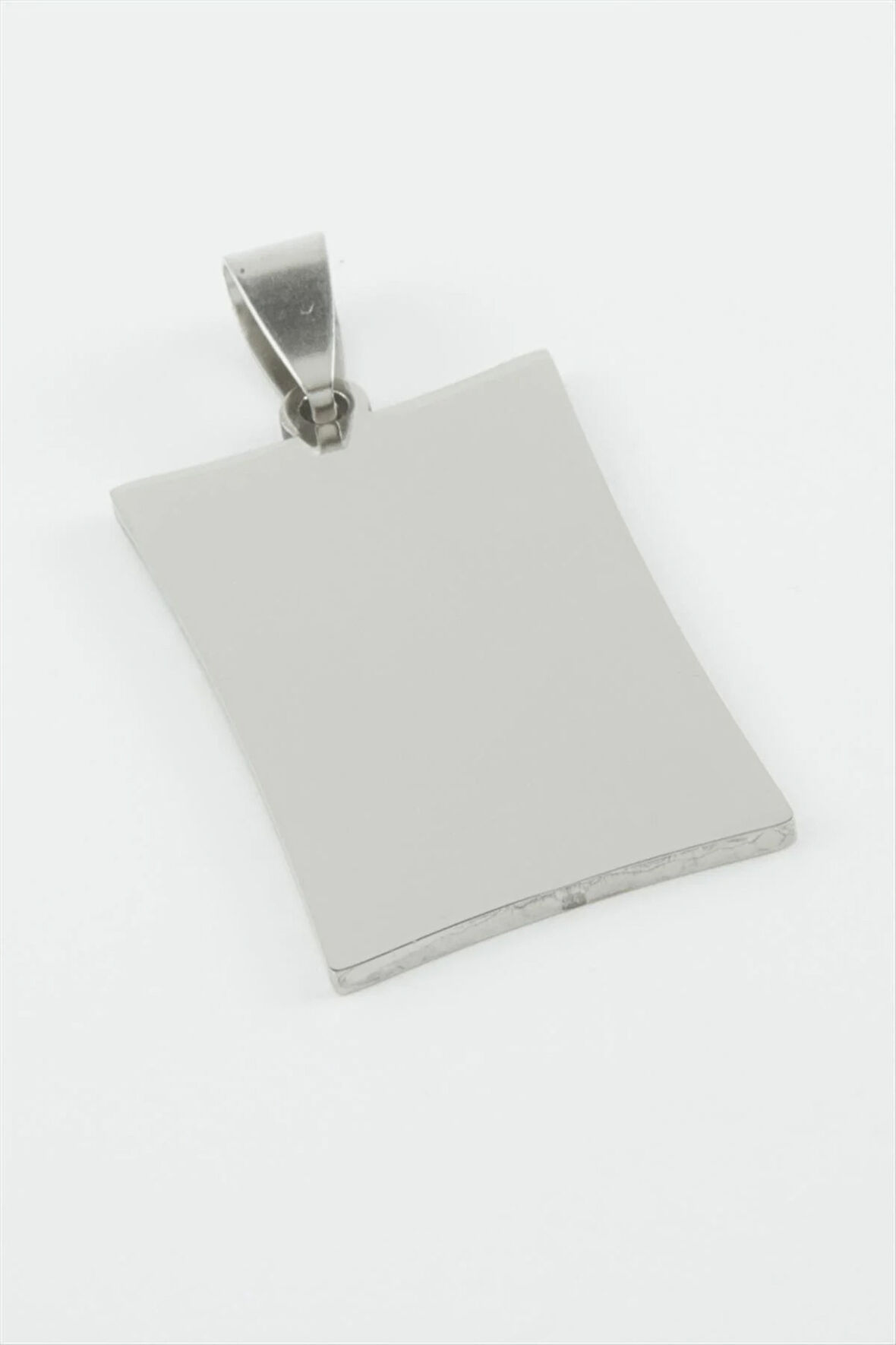 Dikdörtgen İsim Yazılabilir Çelik Kolye Ucu 2*3 cm