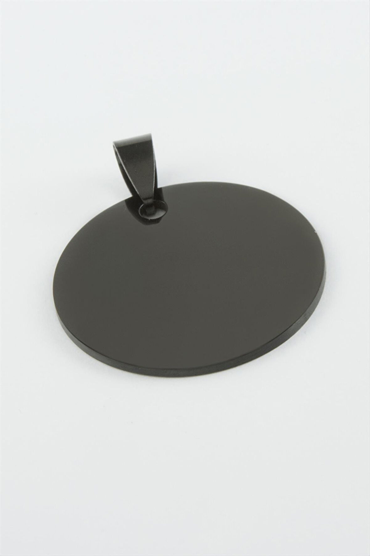 Yuvarlak İsim Yazılabilir Çelik Kolye Ucu 3 cm