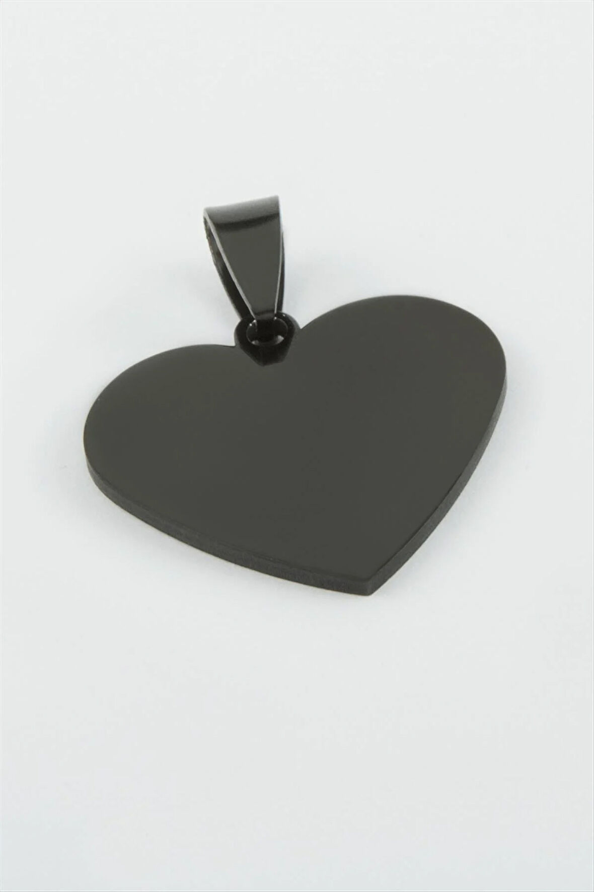 Kalp İsim Yazılabilir Çelik Kolye Ucu 3 cm