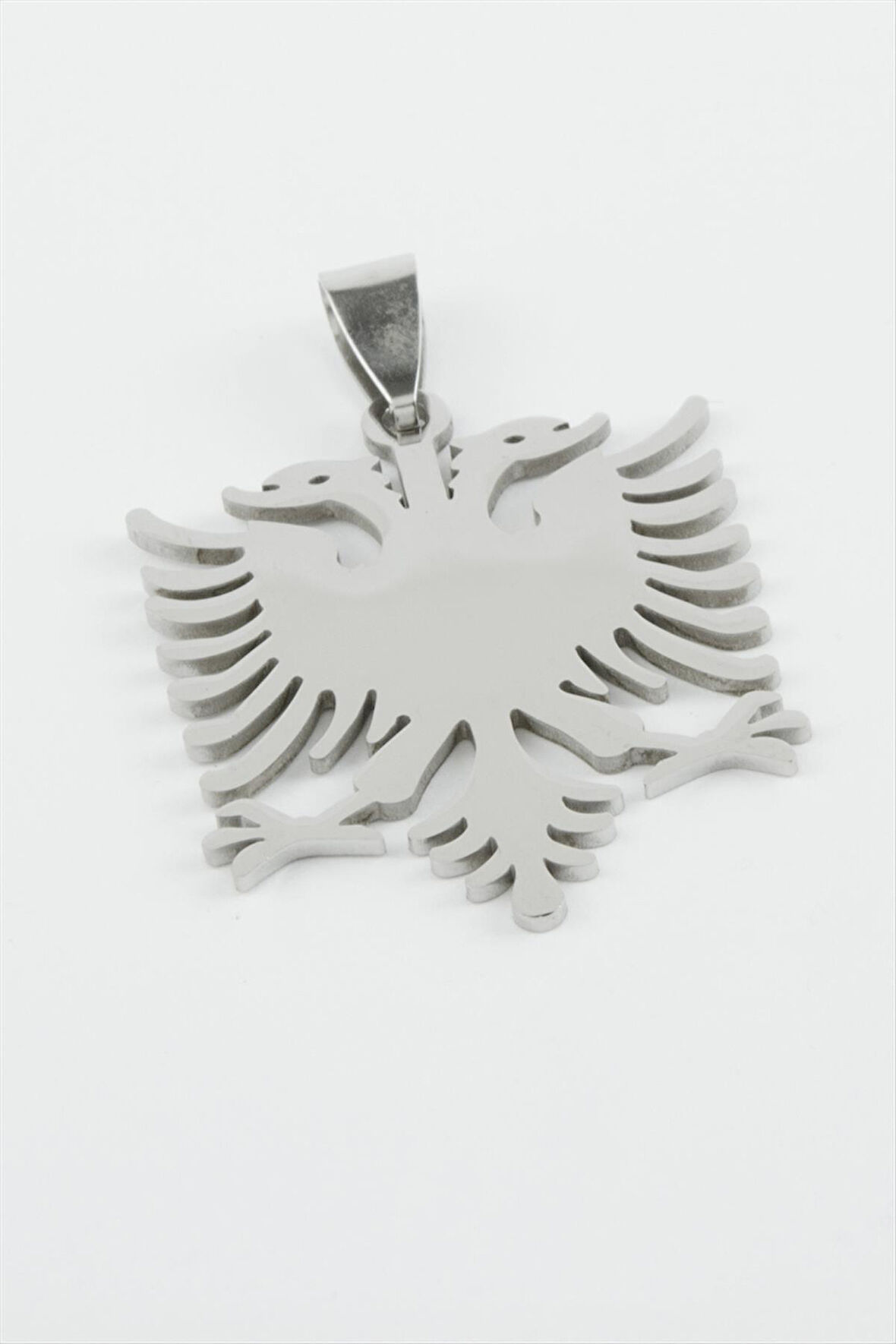 Çift Başlı Kartal Çelik Kolye Ucu 2,7 cm