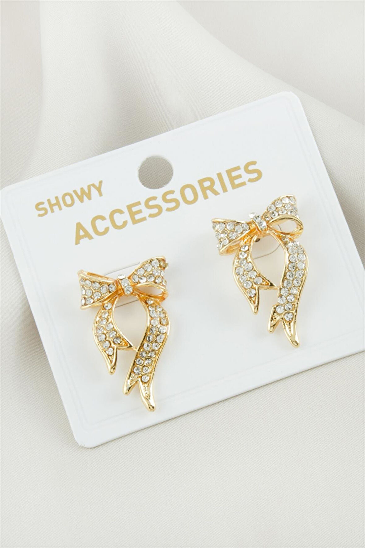 Fiyong Taşlı Metal Küpe