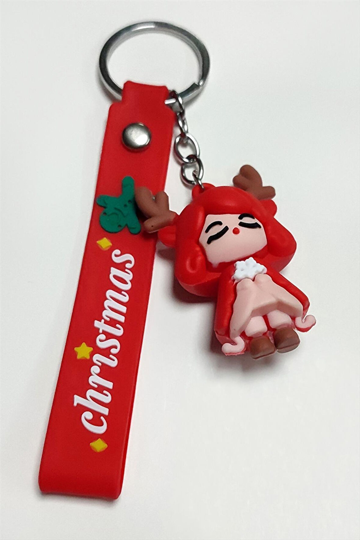 Yılbaşı Geyik Silikon Anahtarlık