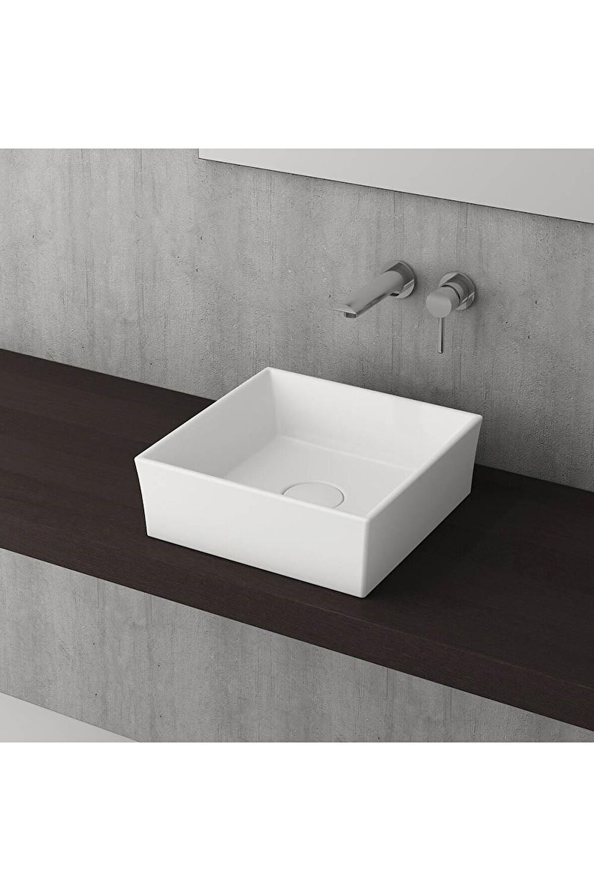 Vessel Tezgah Üstü Lavabo 38X38 cm Mat Beyaz 1173-002-0125