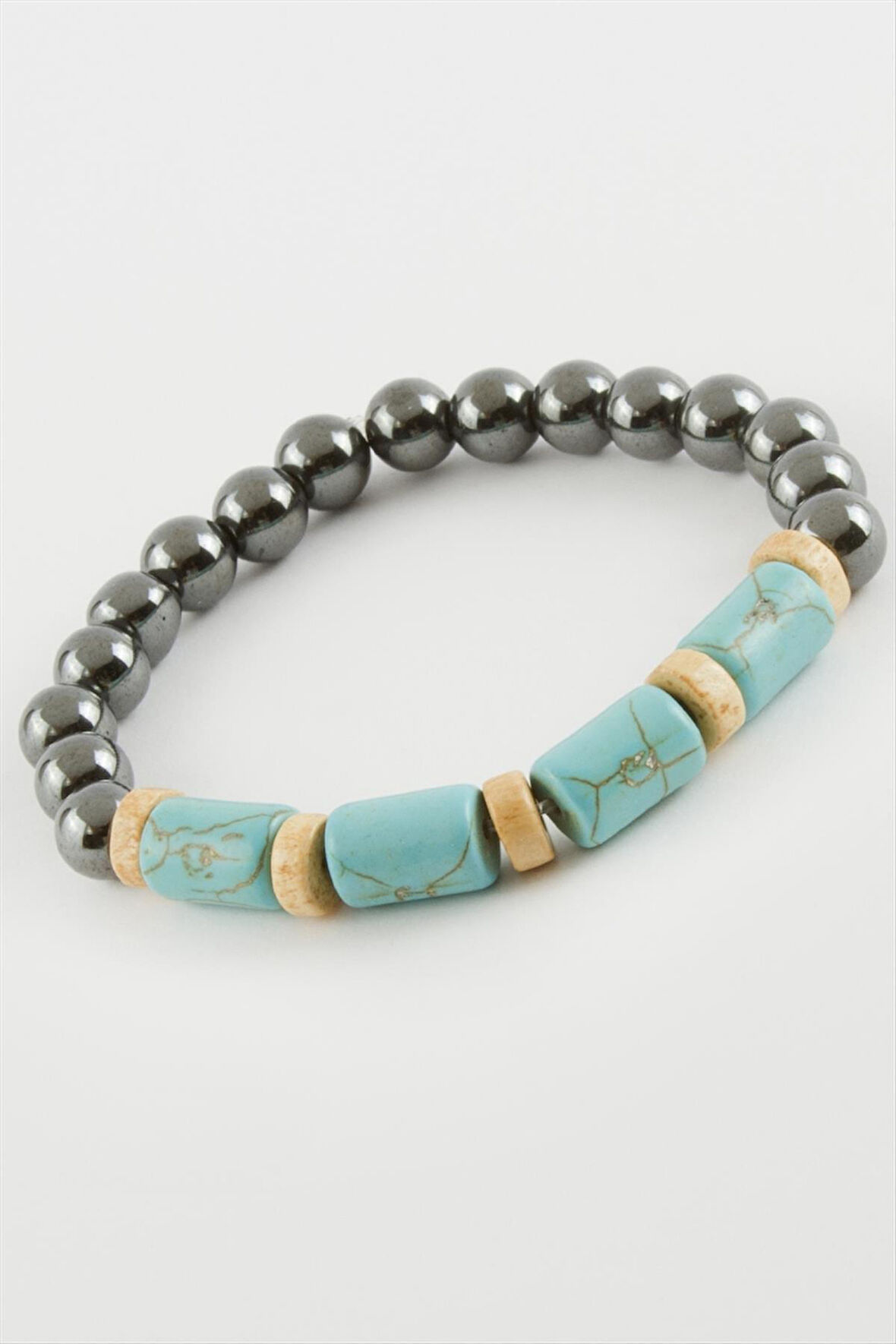 Hematit Turkuaz Doğaltaş Bileklik