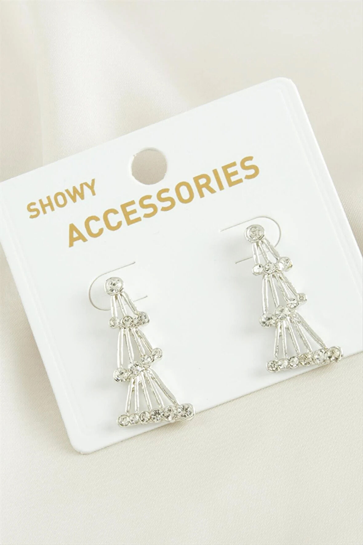 Kule Trend Taşlı Küpe