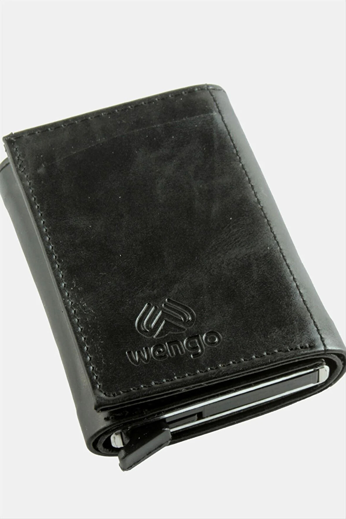 Mekanizmalı Kızaklı Kartlık Cüzdan Kağıt Para Bölmeli