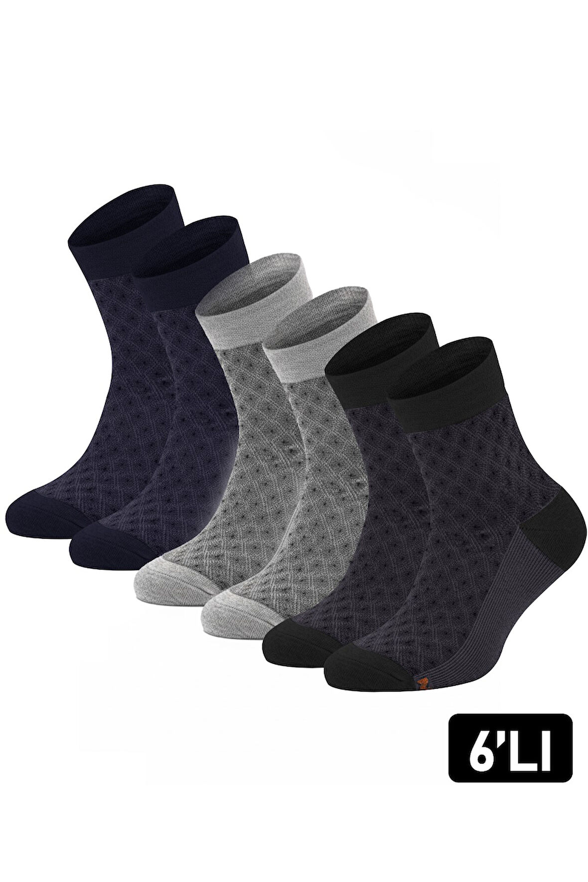 Just Inner Erkek Çorap 6'lı Yarım Konç (Bambu)
