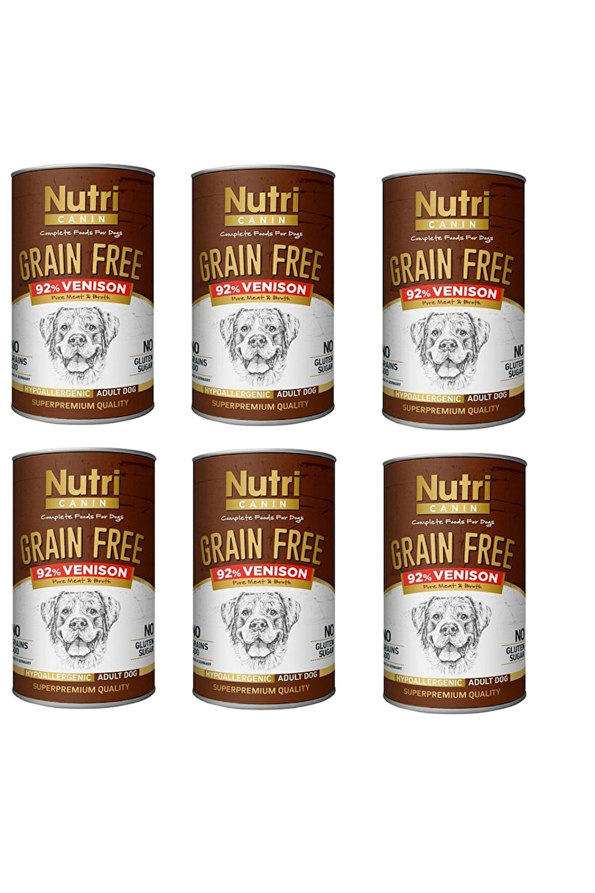 Nutri Canin Tahılsız Geyik Etli Köpek Konserve 400 Gr. X 6 Adet