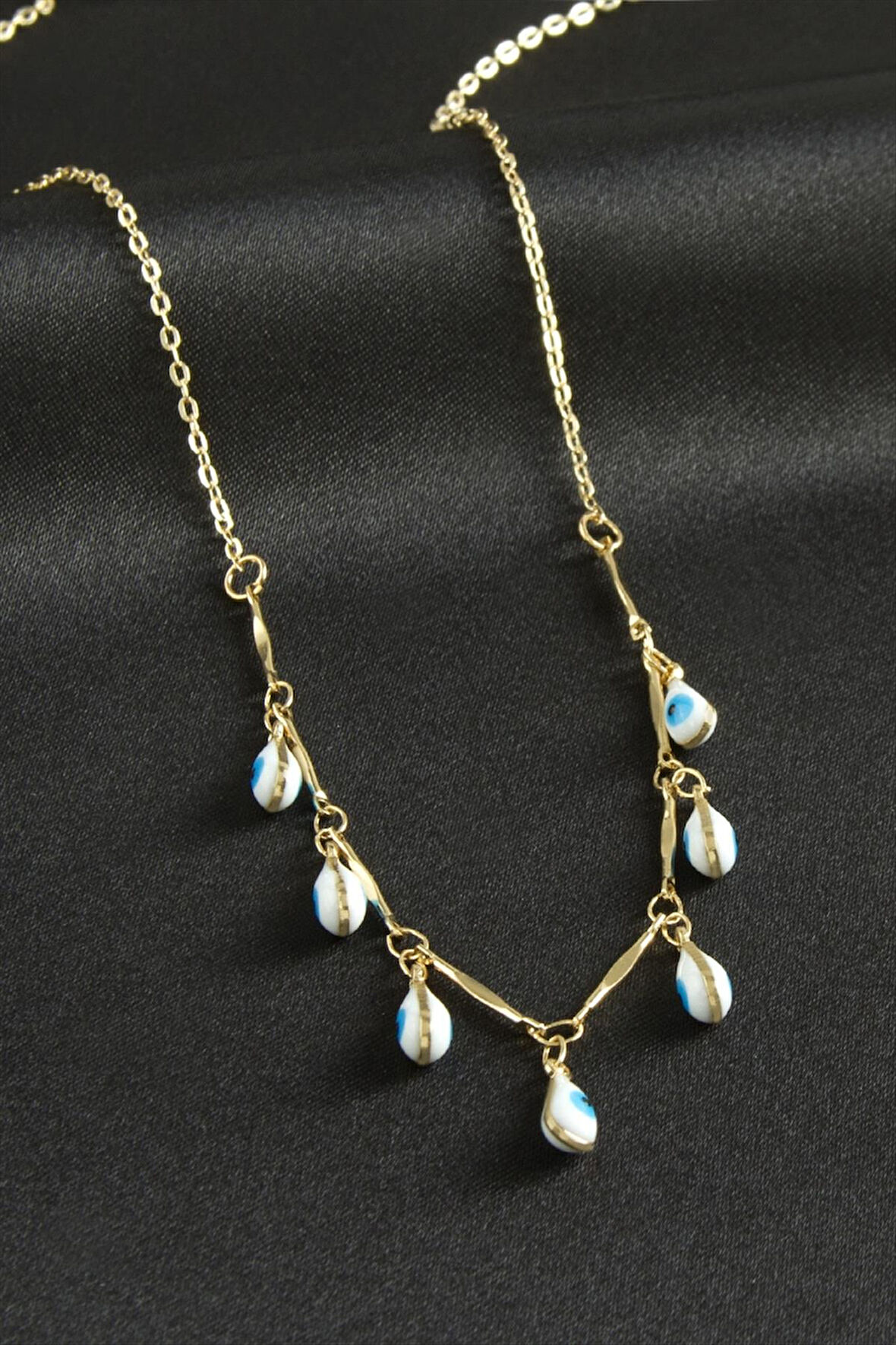 Damla Nazarlı Mineli Kolye