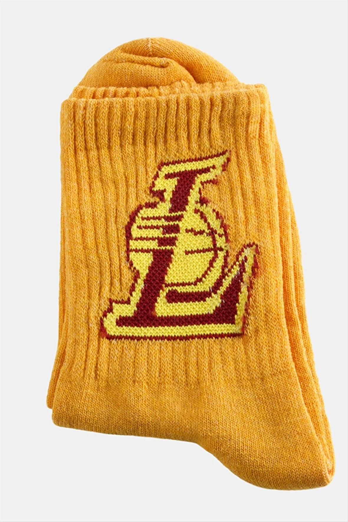 Sarı Renkli Kolej Çorap 8*28