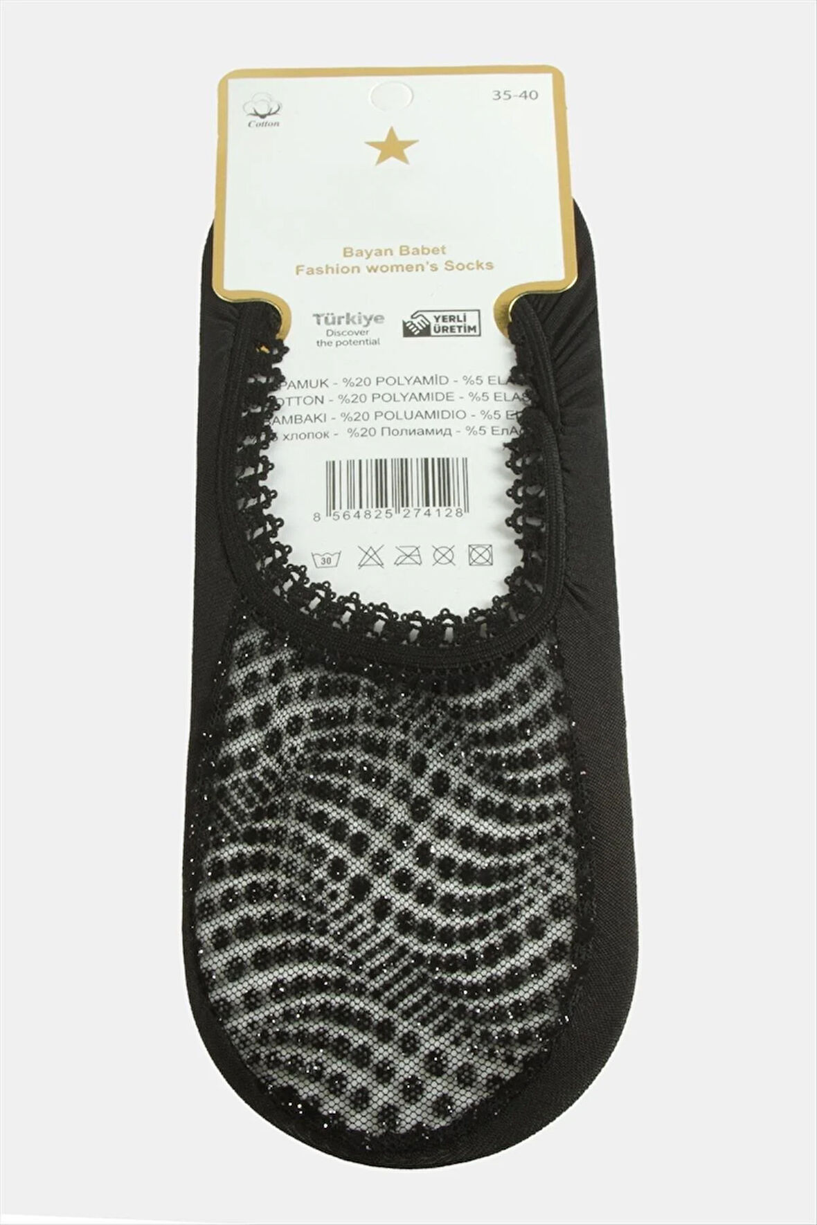 Noktalı Dantel Babet Çorap