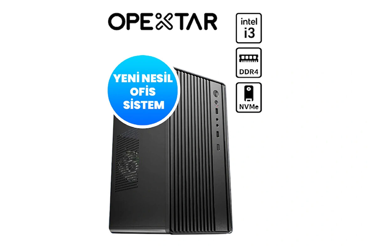 OPEXTAR E0902 | i3-13100F | 16 GB DDR4 | 512 SSD | HD 5450 Ofis Bilgisayarı