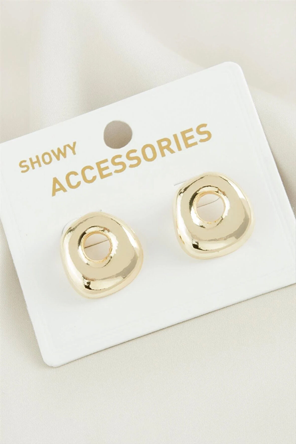 Oval Trend Metal Küpe