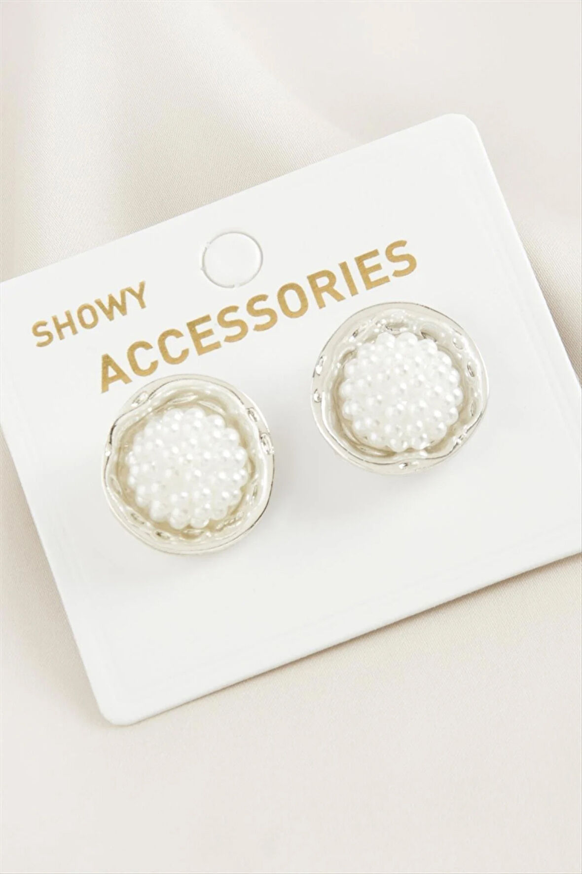 Çiçek Trend İnci Küpe