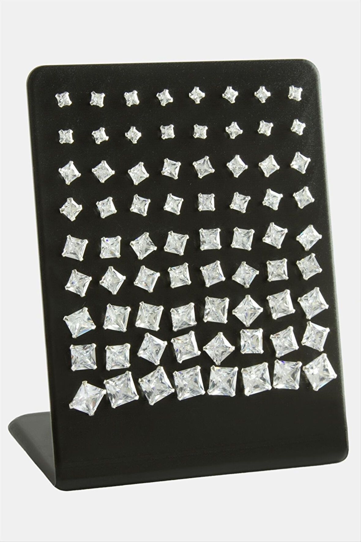 Tek Taş 925 Ayar Gümüş Küpe 72 Adet