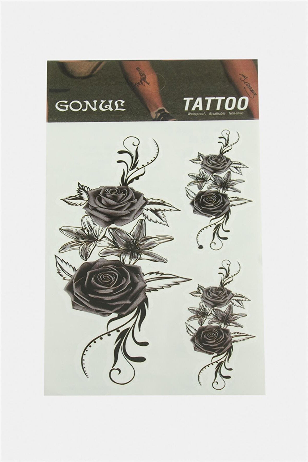 Gül Tattoo Dövme Sticker