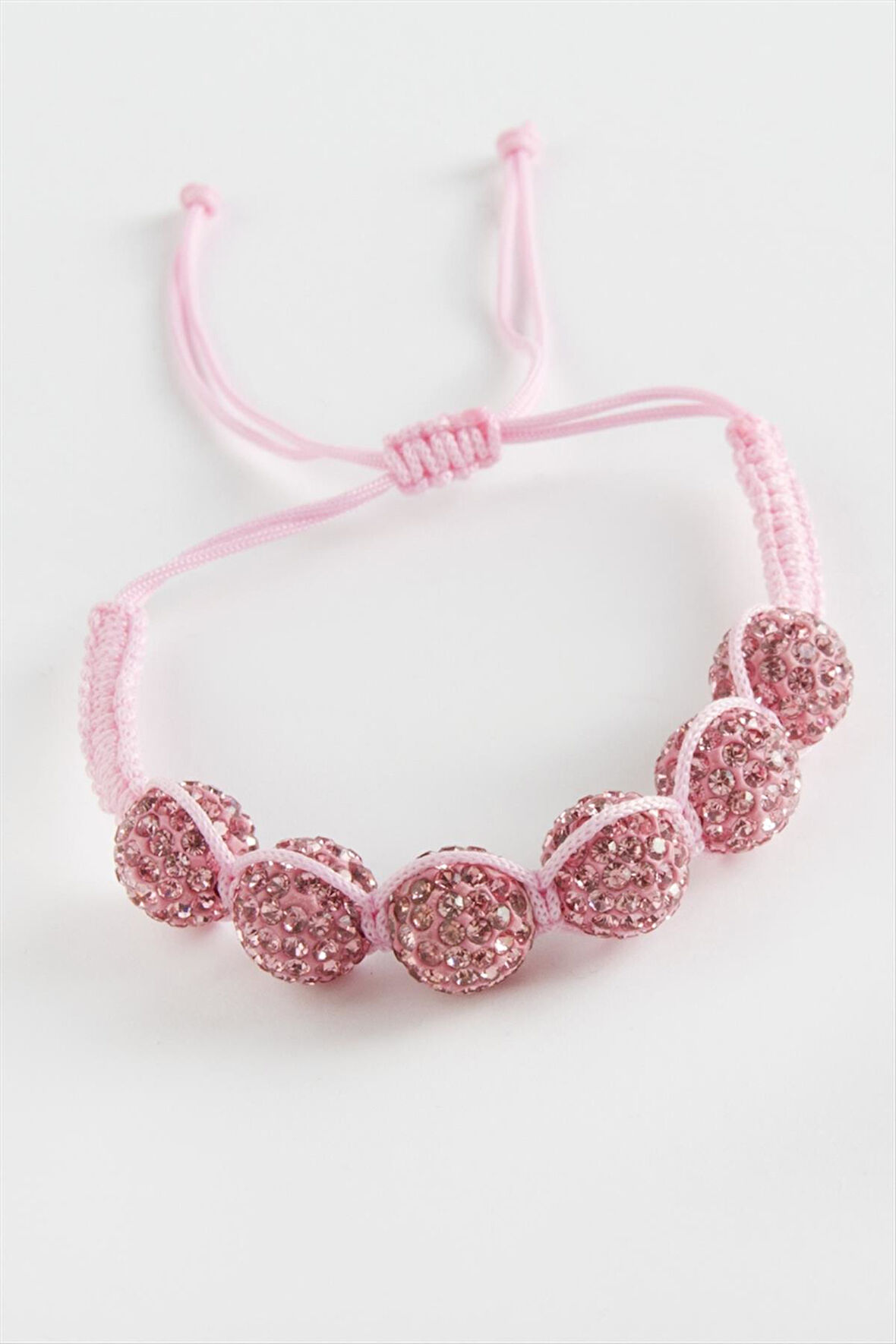 Top Taşlı Makrome Örgülü Bileklik