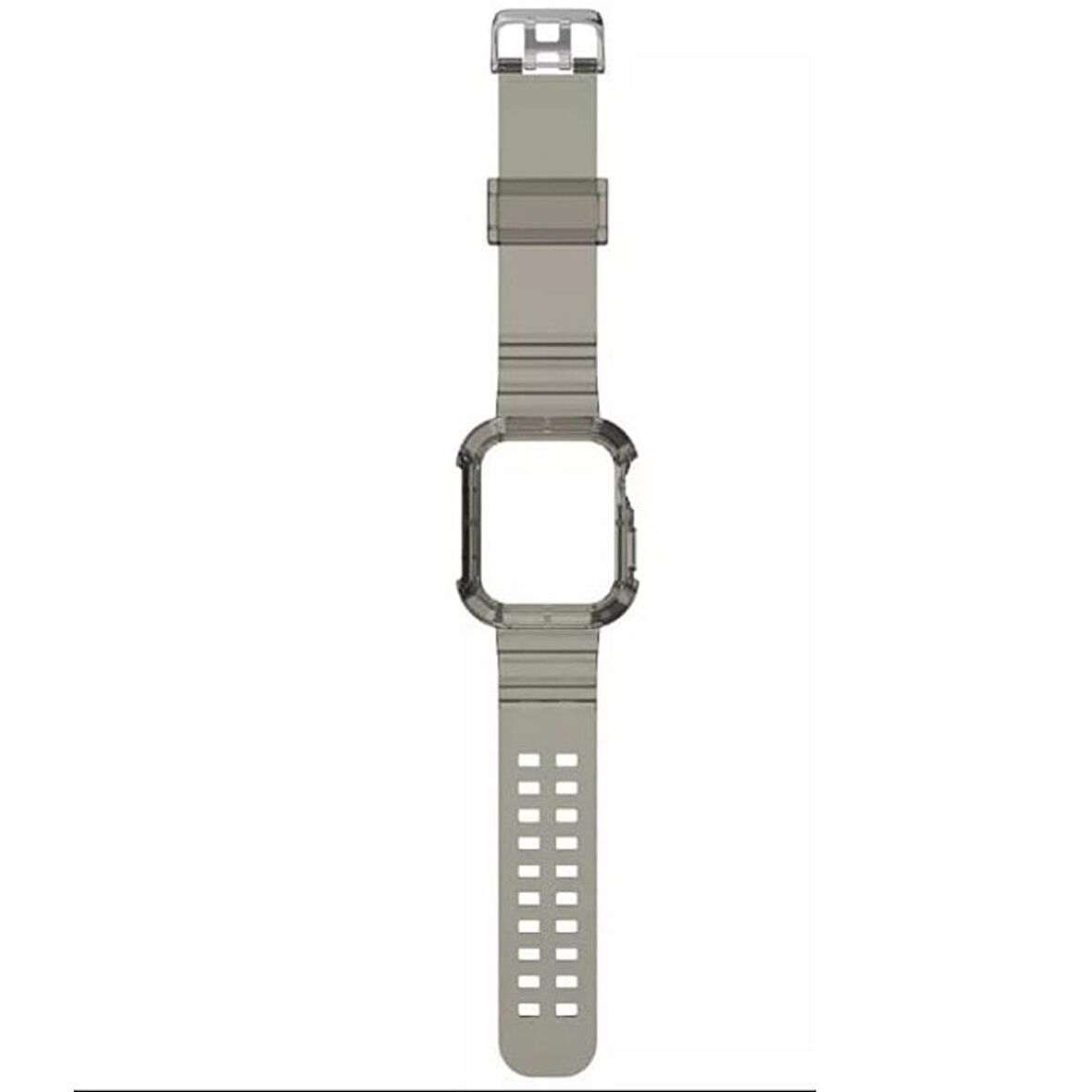 Gpack Huawei Watch Fit Elegant Kordon Kalın Silikon Transparan Saatle Birleşik