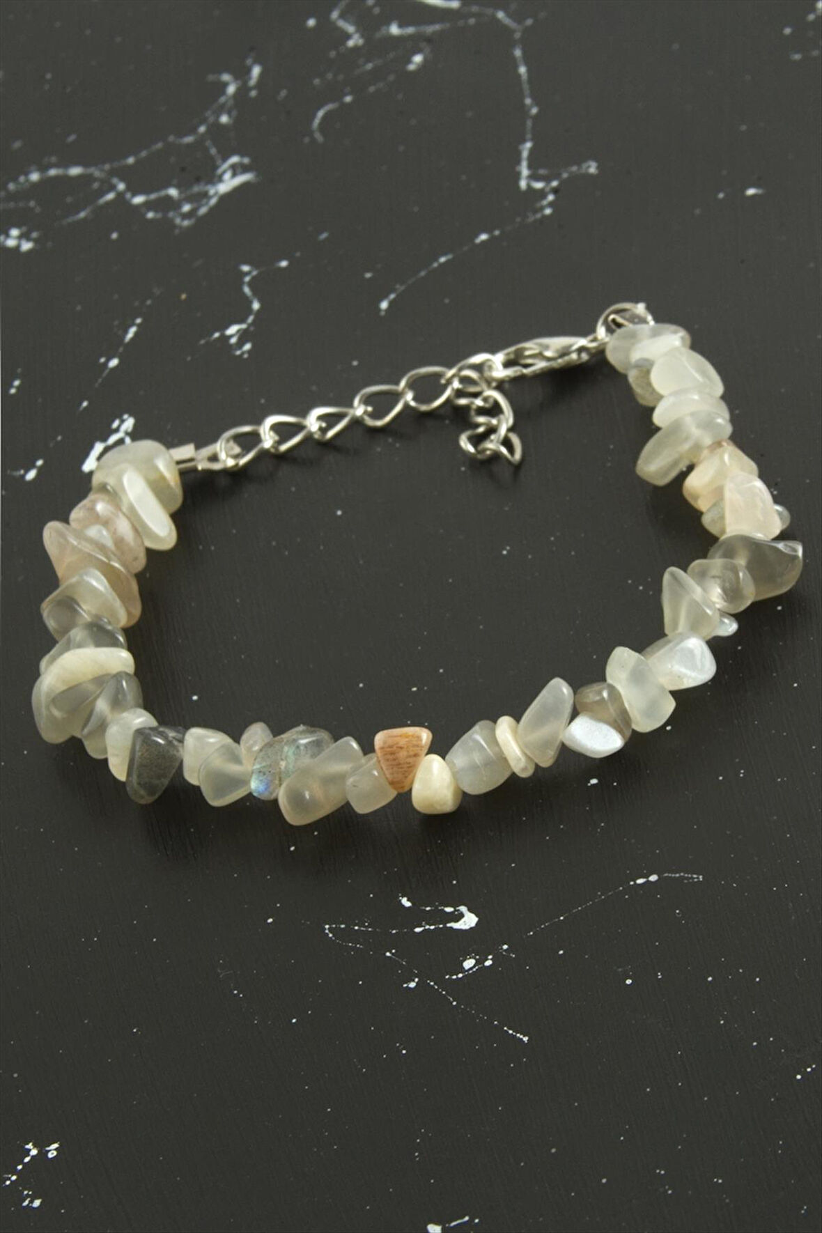 Akik Kırık Doğaltaşlı Bileklik