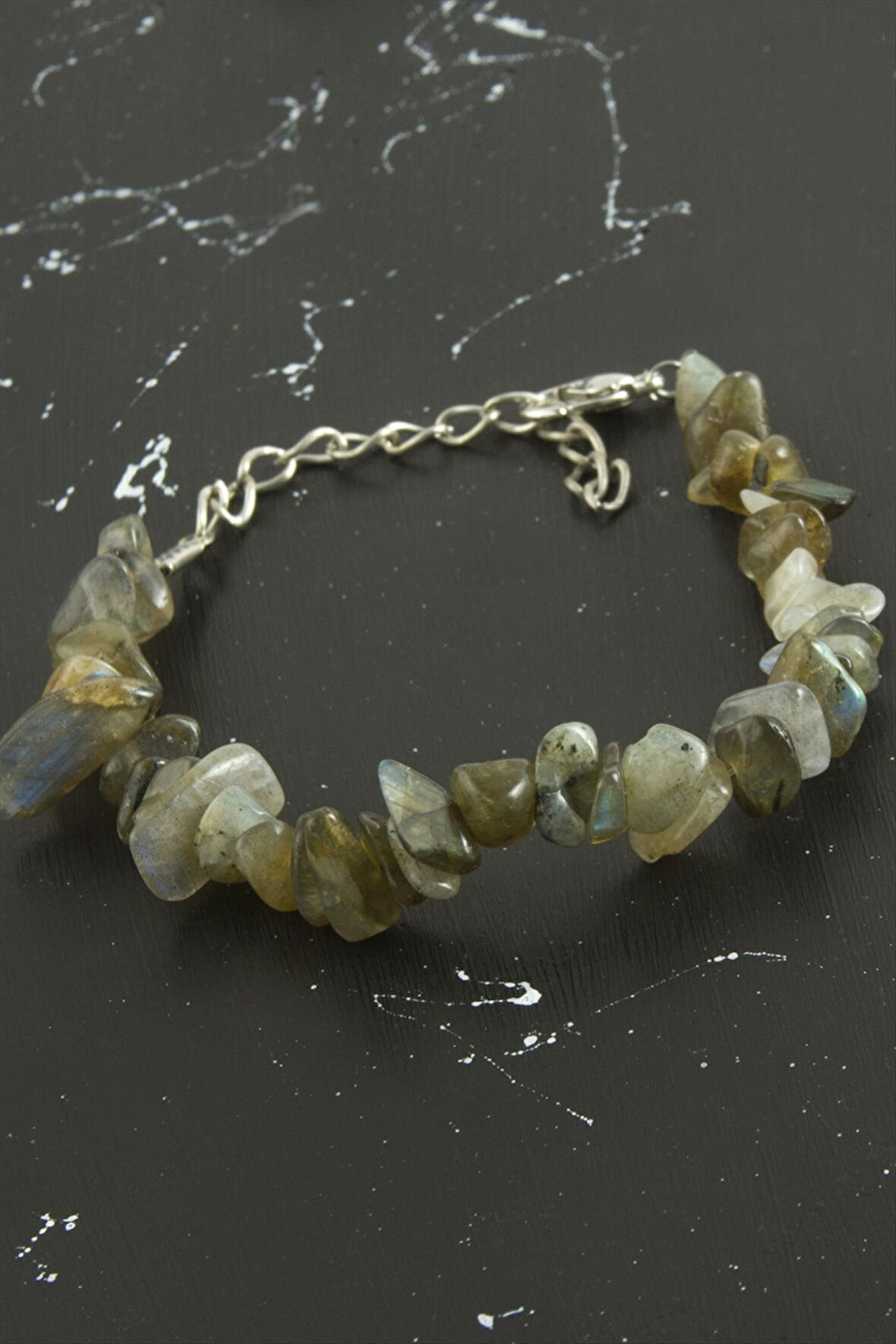 Akik Kırık Doğaltaşlı Bileklik